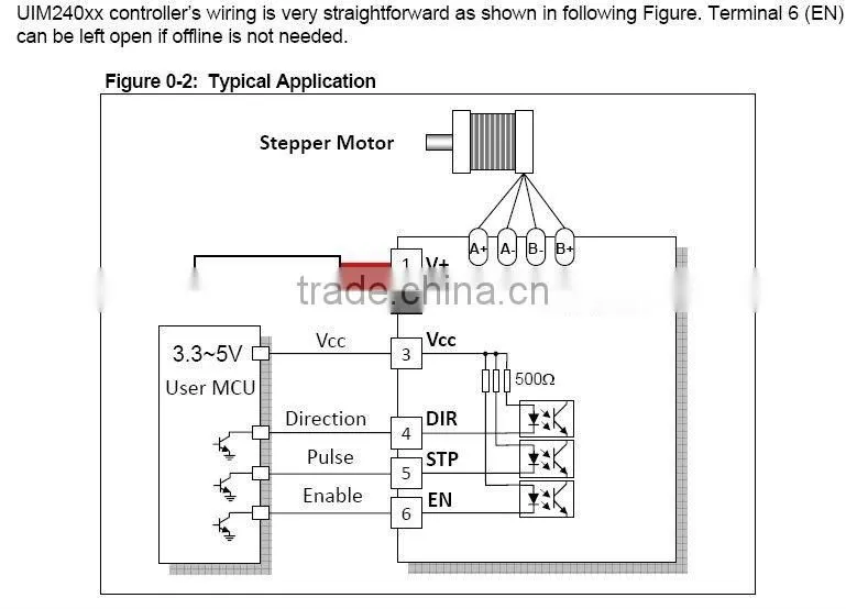 Step motor driver for hybrid 2 phase unipolar stepping motor