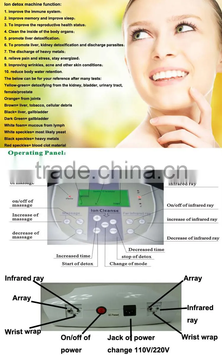 Dual Ionizer Detox Equipment Hydrosana Detox Foot Spa for home use foot spa detox machine