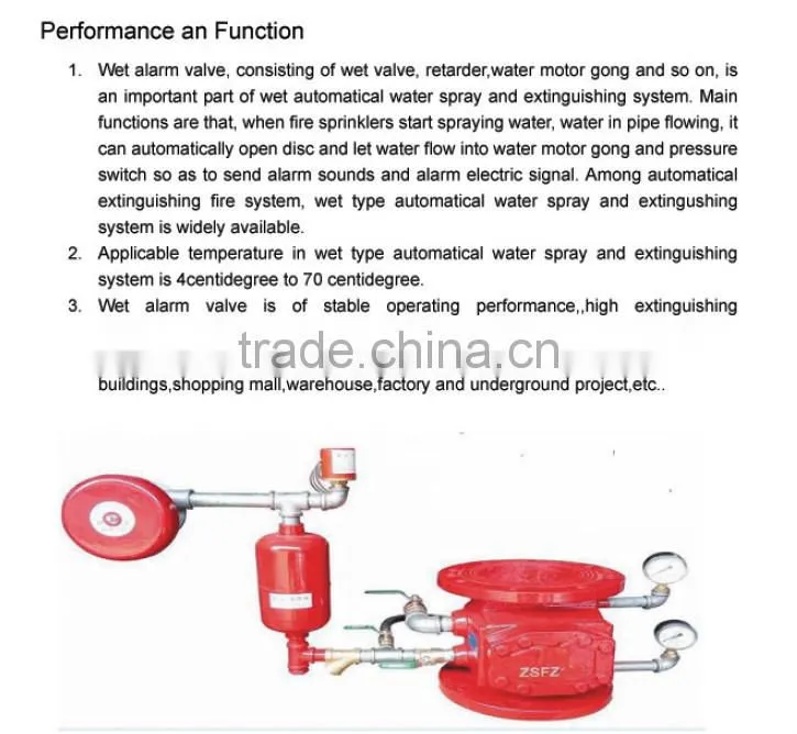 fire check alarm valve