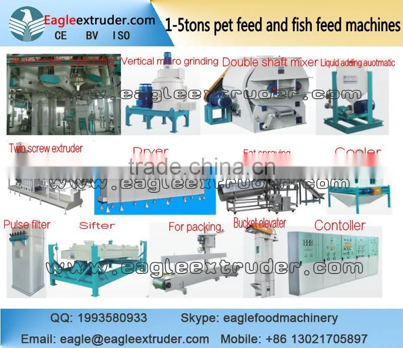 Jinan Eagle floating fish feed pellet extruding making machine