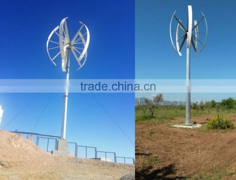 A Grade 2016 Hot Selling roof-mounted 5kw vertical wind generator home