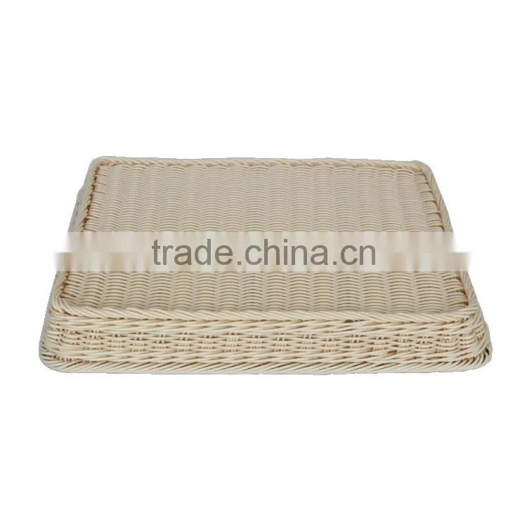 Graceful washable pe rattan fast food bread proving banneton basket