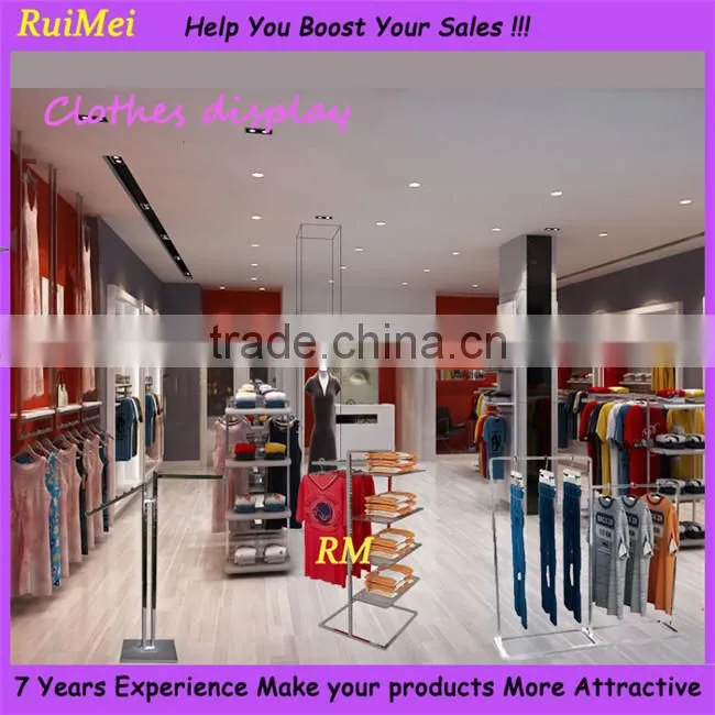 Flooring Portable Metal Supermarket Display Stand Slatwall Display