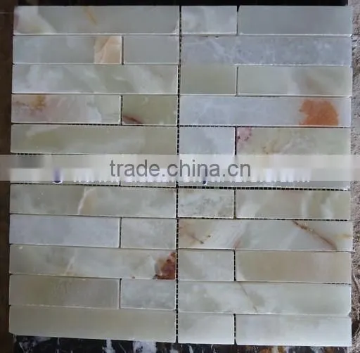 NEW PRICE LIGHT GREEN ONYX MOSAIC TILES COLLECTIONS