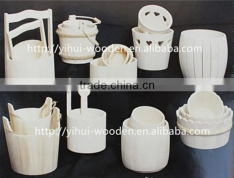 2016 High quality wall hanging houseware decoration wooden flower pot