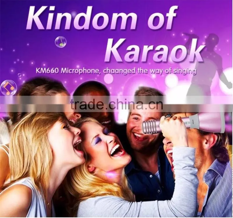 Alibaba wholesale portable Karaoke microphone for Smartphones Bluetooth speaker Portable Wireless Karaoke Microphone
