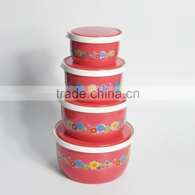4 pieces food grade pp plastic storage container