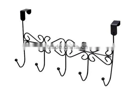 Store More Plastic Sprayed Black 5 Rack Hanger Door Hook