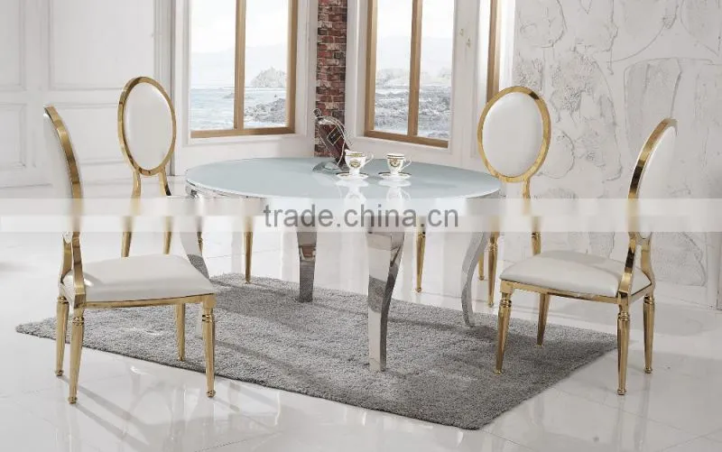TH306-1 Good quality stainless steel dining table and chair