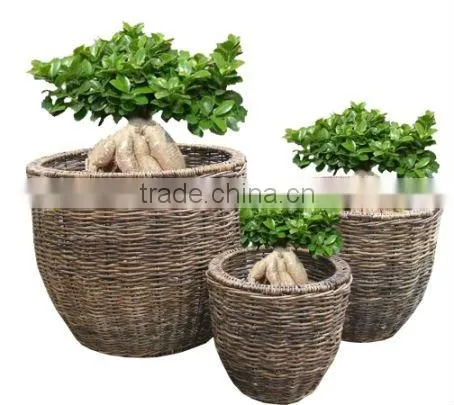 2012 Indoor Flower Baskets/ pure natural material planters