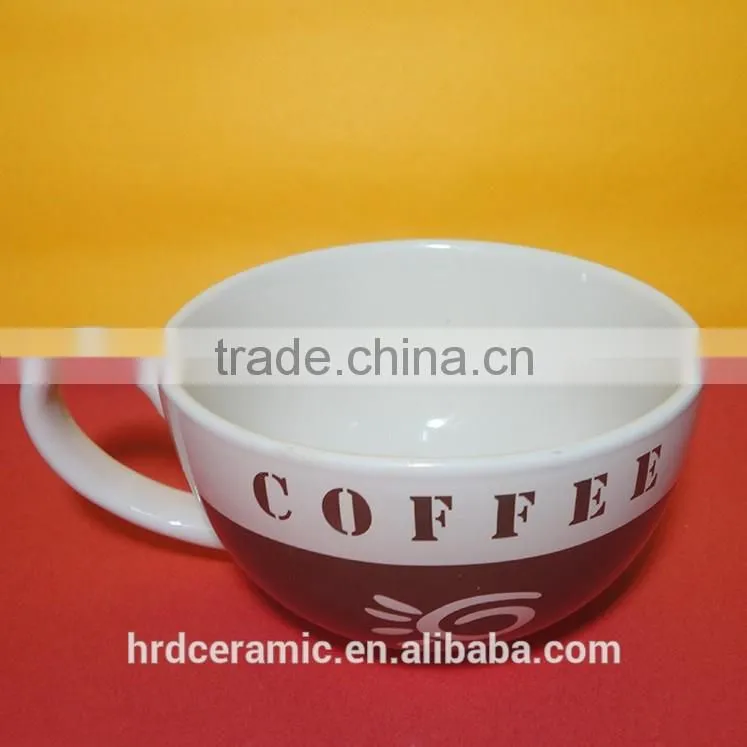 High Quality Promotional Logo Printed Ceramic 540ml venti coffee cup