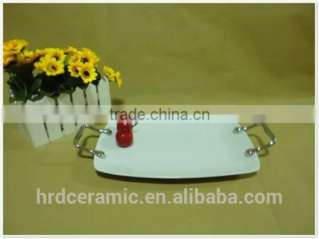 japanese&korean style stock ceramic plate with handle