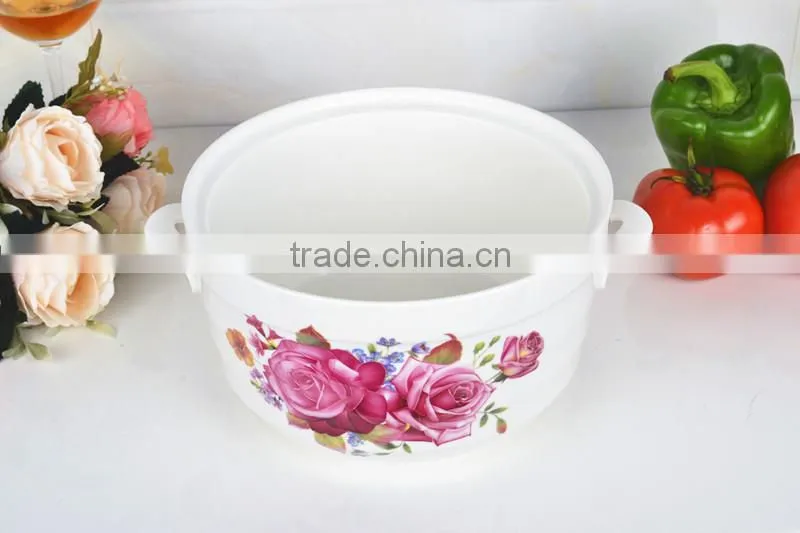8" Porcelain pot microwave oven with porcelain lid