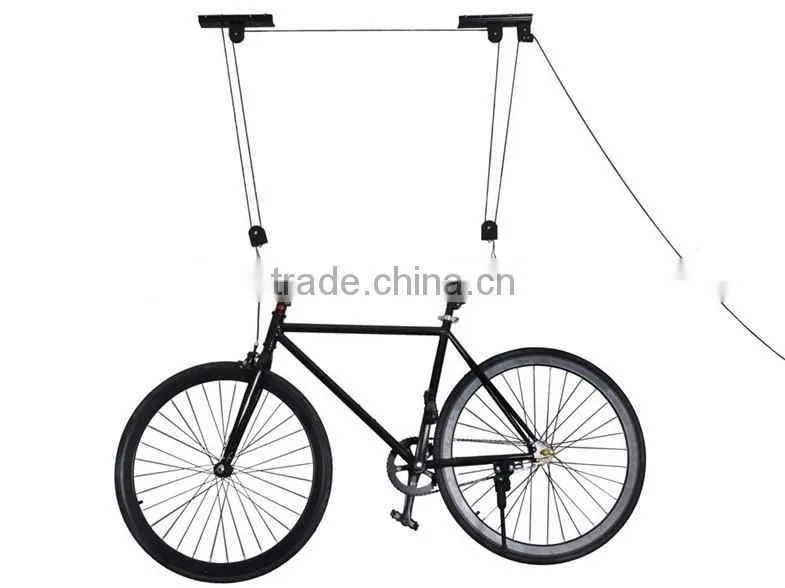 Bicycle Lift Bike Ceiling Mount Pulley Hoist Rack Garage Storage Hooks Hanger A1417