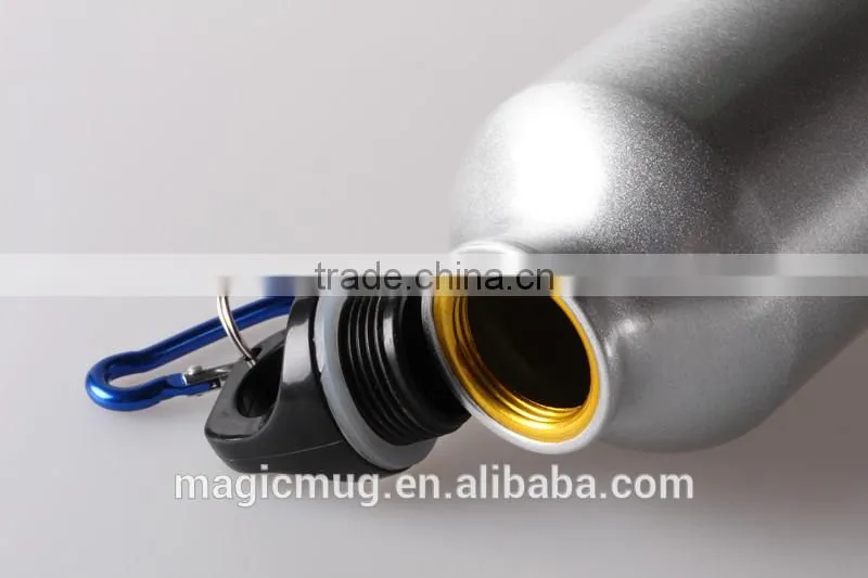 Aluminium Bottle with Carabiner Personal Design Aluminium Sport Bottle