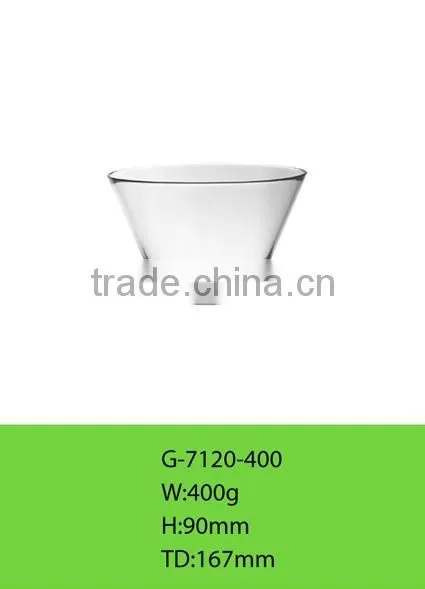 Clear premium glass salad bowl