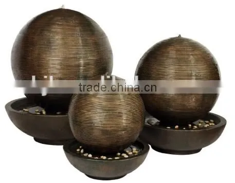 diameter 60cm ball shape fiber glass water fountain with base