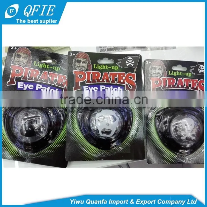 Wholesale 2017 Newest product cheap LED light-up pirates eye patch For Halloween fashion party toy