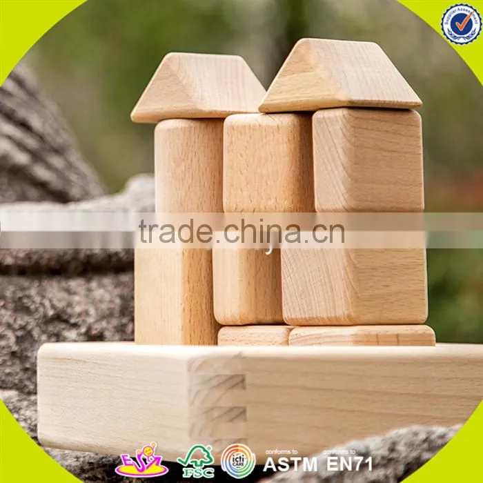 Wholesale top quality wooden building blocks toy creative cube wooden building blocks toy W13A013