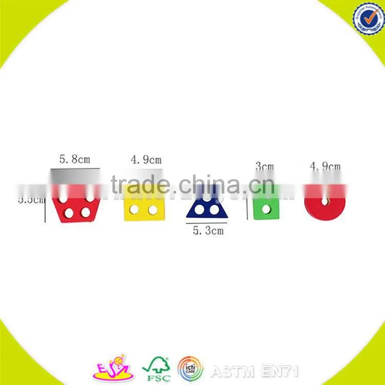 wholesale cheap kids wooden stacking sort blocks preschool shape sort blocks children wooden stacking classic game W13D112