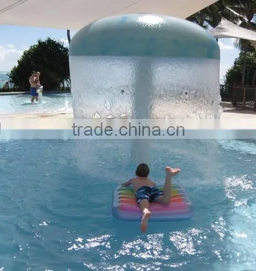 Mushroom Umbrella shape water curtian impact bath for swimming pool