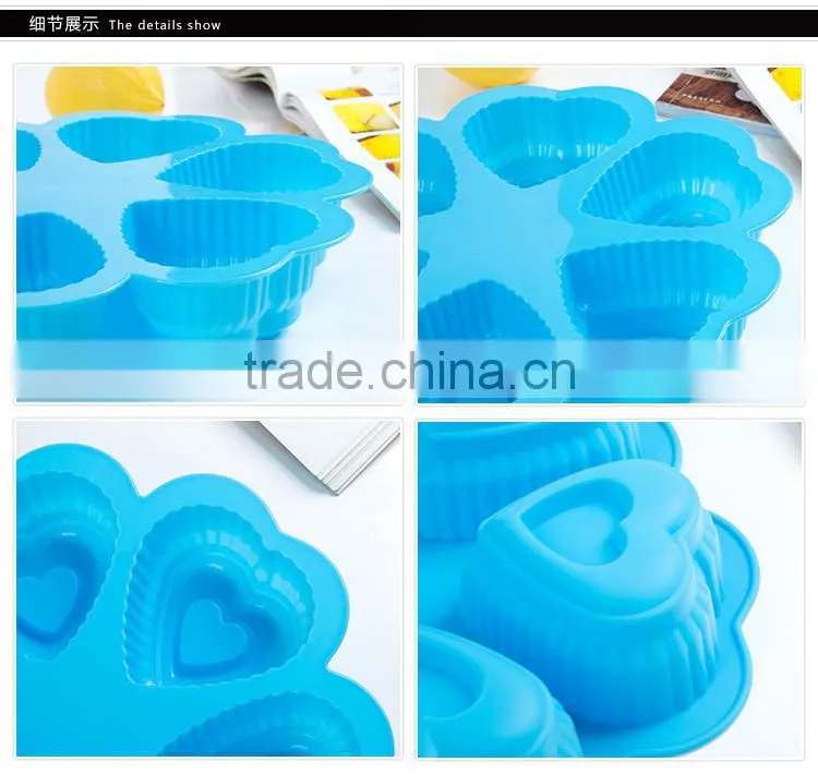 Fashion Heart Shaped Silicone Cake Molds Cake Decorating Tools