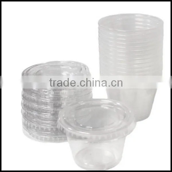 1 oz Clear Plastic Jelly Condiment Sauces Dips Cups with Lids,custom plastic clear jelly cups,custom plastic cups manufacturer