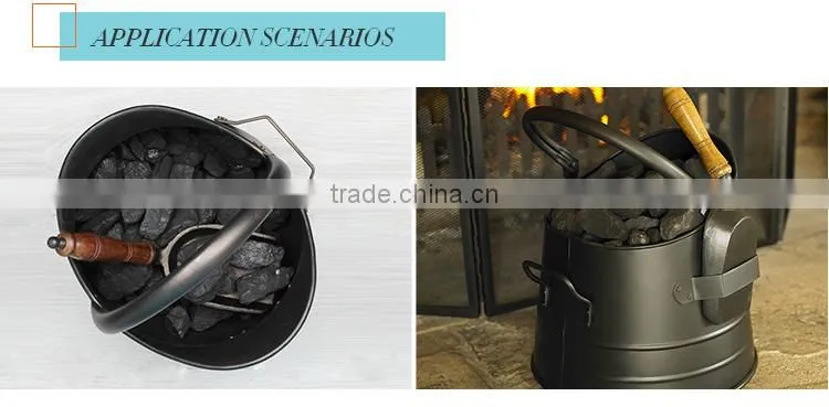 ash bucket with lid metal wooden ash bucket with handle