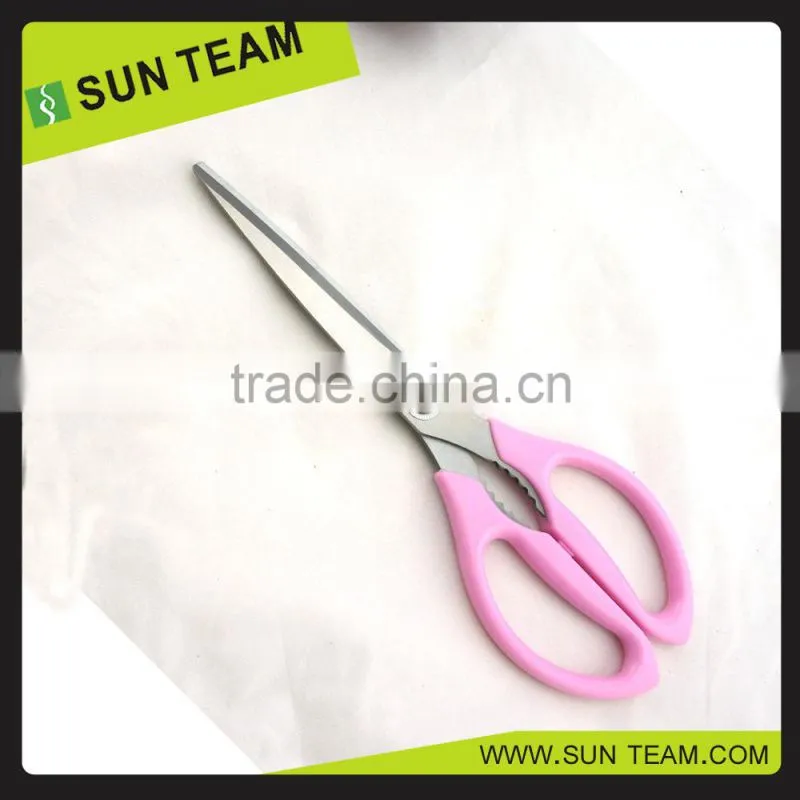 SK053 10" long blade pink color beauty kitchen scissors