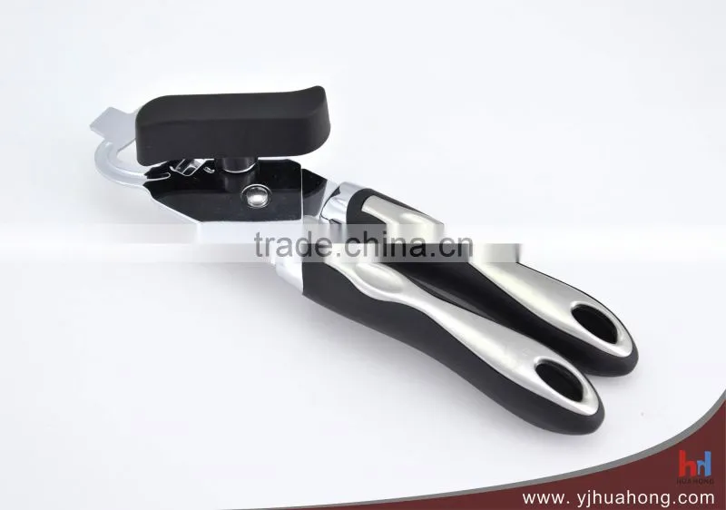 Stainless steel can opener, tin opener with soft grip handle HCO-07