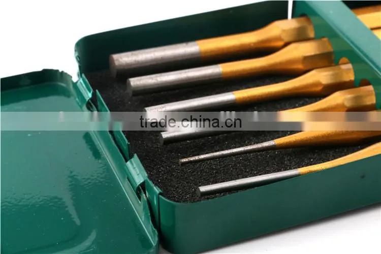 Professional 6pcs golden chisel set with high quality