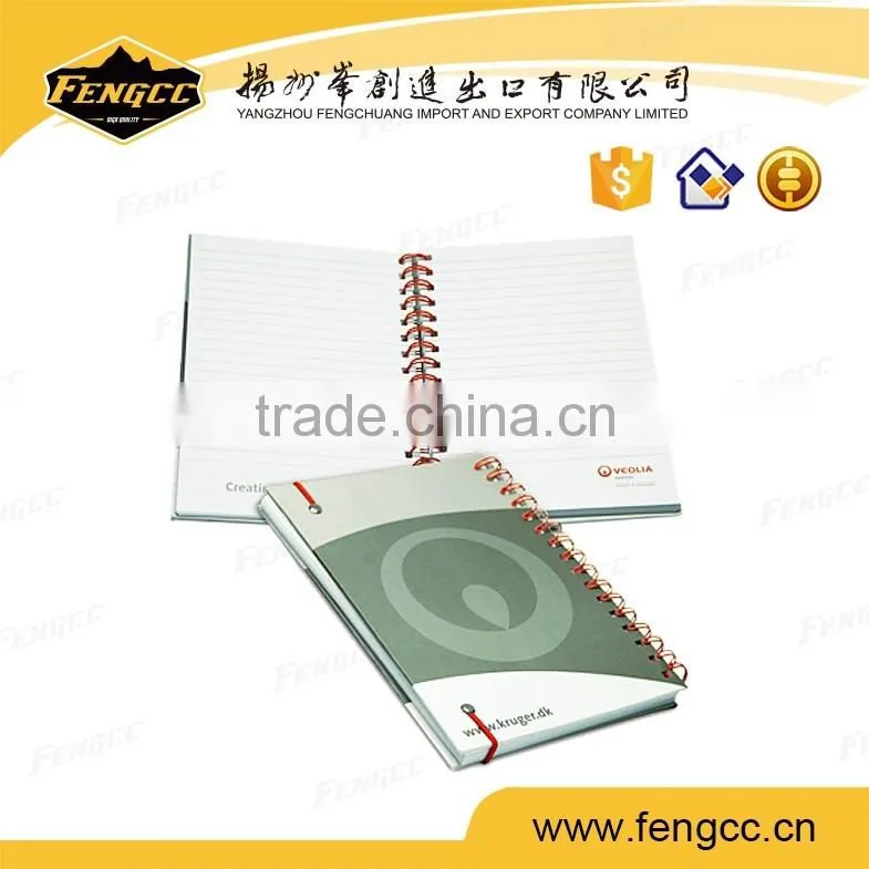 Promotional paper cover memo notebook logo stamp with elastic string