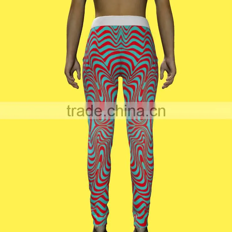 wholesale polyester/spandex heat transfer custom design women fashion leggins, women pants, yoga leggins