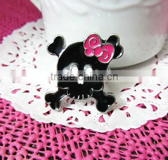 cute girly skull rings, antique silver skull rings, lovely rings for girls