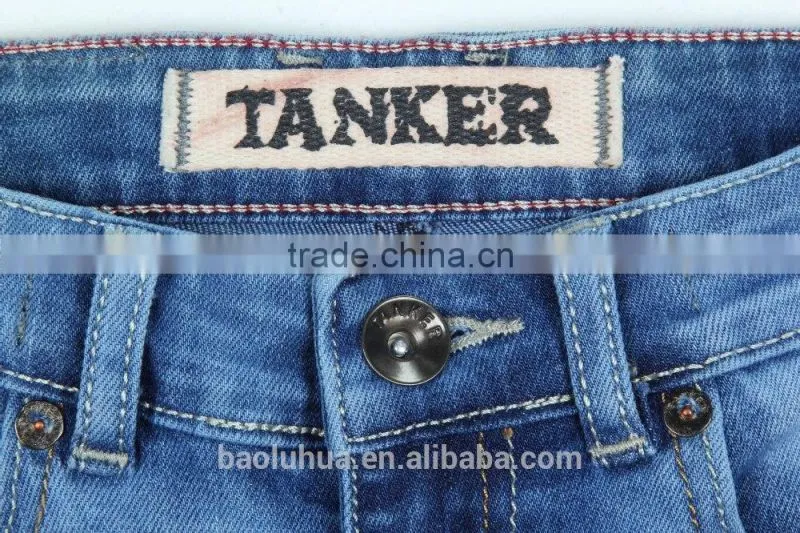 S1115K girls kid Children stretchable waistband indigo washed denim jeans