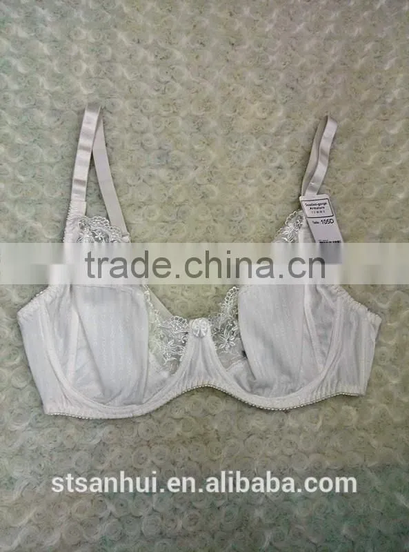 Solid color fancy sexy fat women wholesale plus size bras in high quality