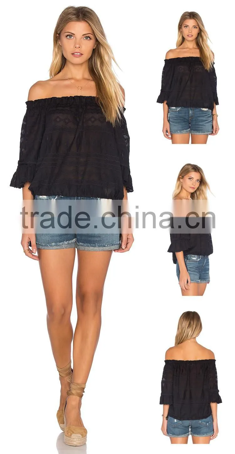 Women Off Shoulder Chiffon Style Blouse Patterns