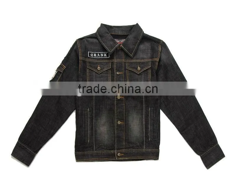 casual denim embroidery jacket dress