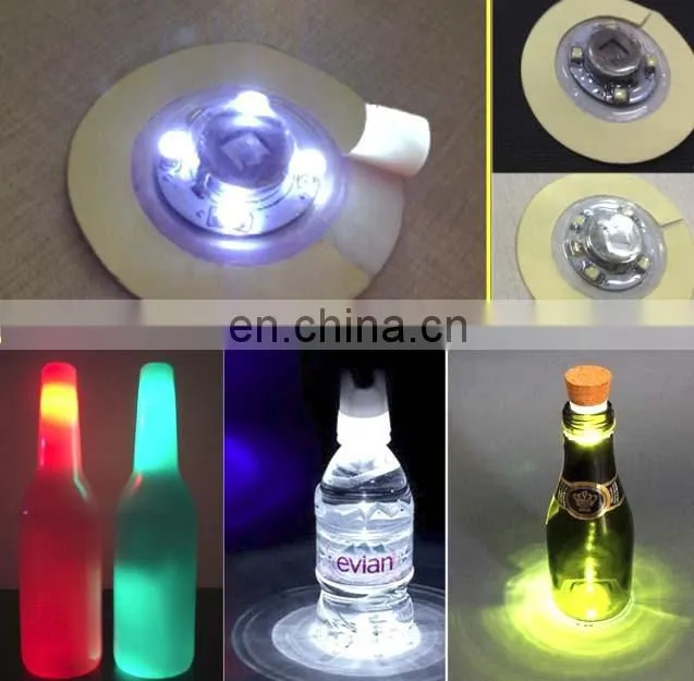 abs plastic laser logo bottle coaster led bar products