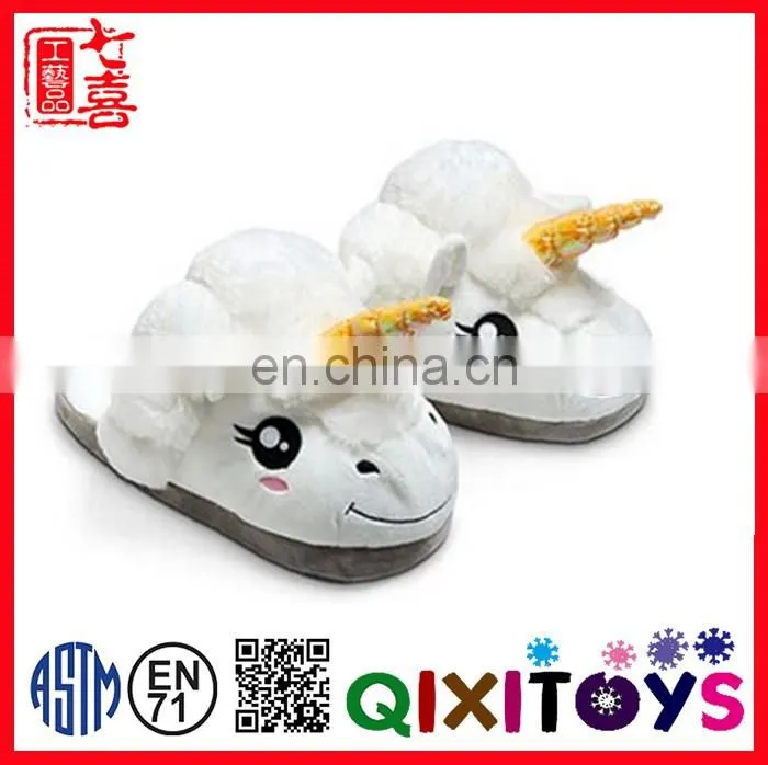 new design cute indoor shoes plush unicorn slipper