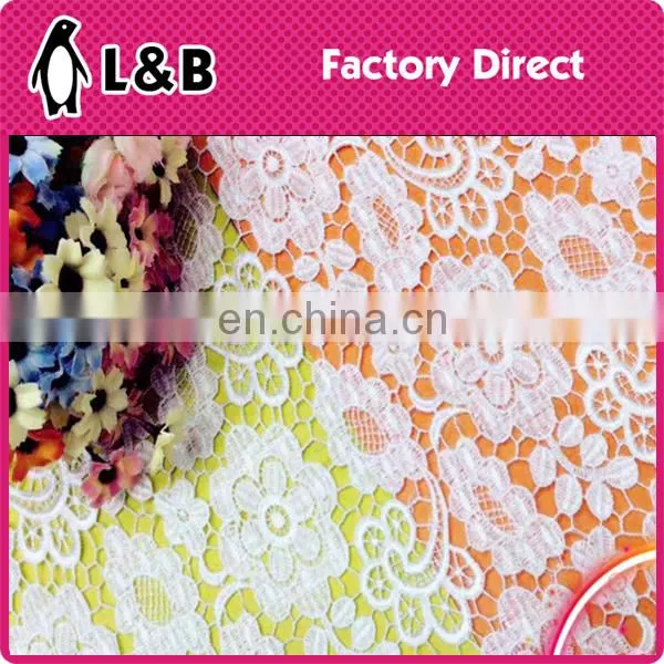 wholesale popular fashion embroidery chemical polyester lace fabric