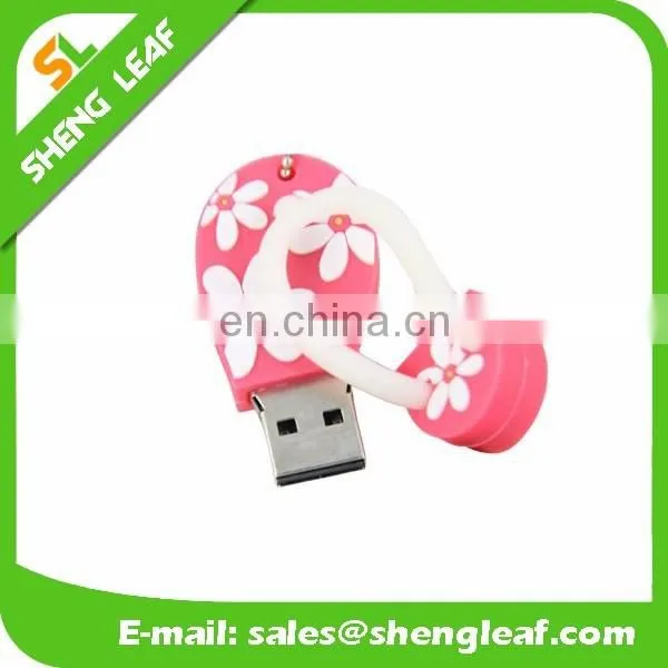 2016 promotional gifts custom Rubber slipper shaped mini cute usb