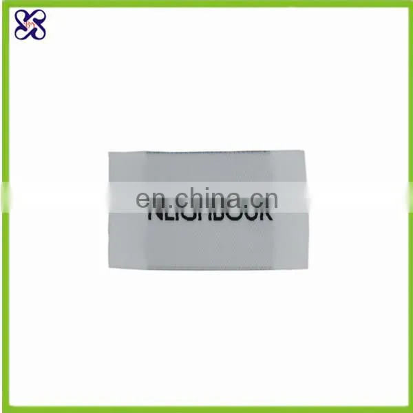High quality woven damask label/Clothing label maker