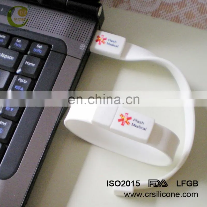 Colorful Custom Great Quality Wristband Ruber Pen Drive Foldable Soft Silicone Bracelet Usb Flash Drive