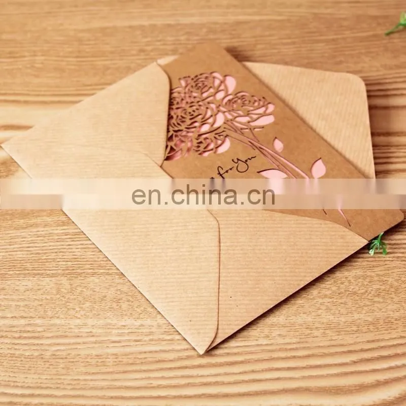 Handmade customized handmade birthday Eiffel Tower Blessing Cards best wishes filigree greet card