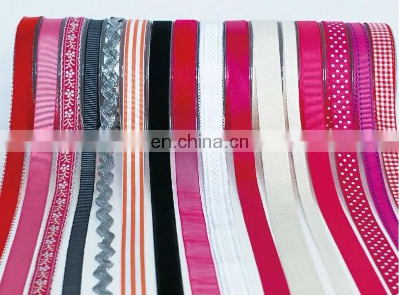 polyester fabric ribbon plain high quality