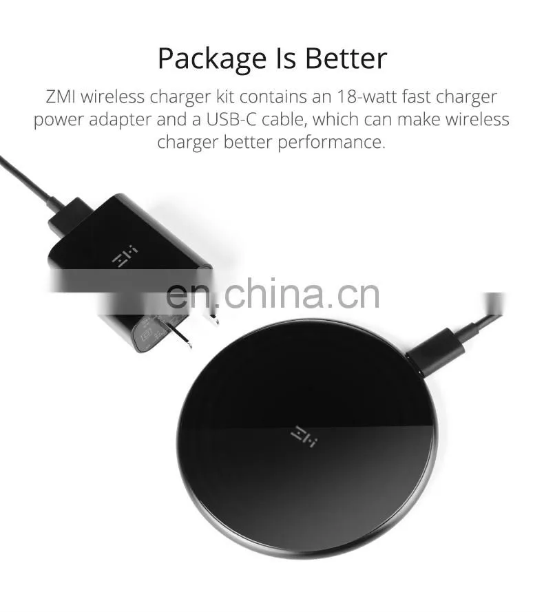 Original Xiaomi 10w Portable Fast Qi Mobile Phone ZMI Wireless Charger