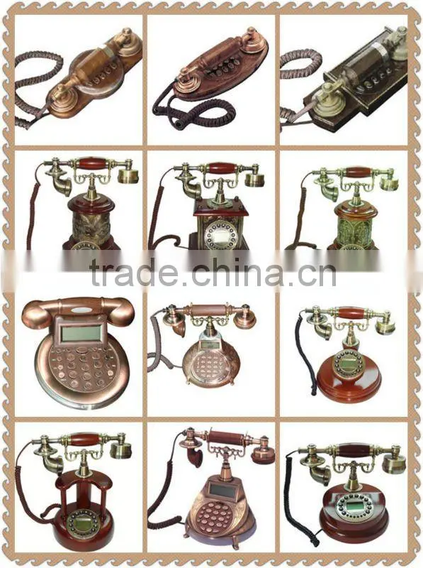European fixed old corded telephone antique