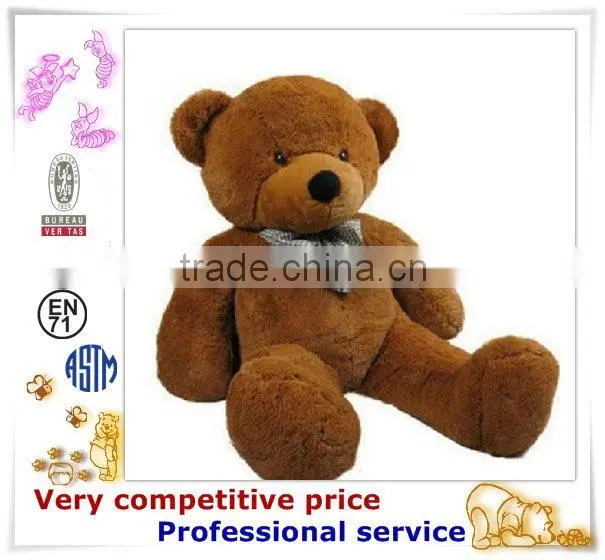 Custom production animal plush toy big eyes bear