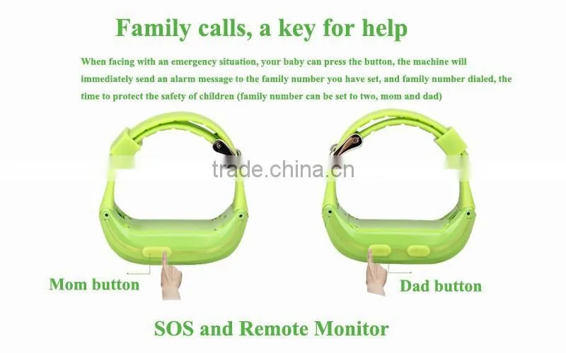 2015 Mini GPS Tracker Watch For Kids SOS Emergency Anti Lost Smart Mobile Phone App Bracelet Wristband Two Way Communication